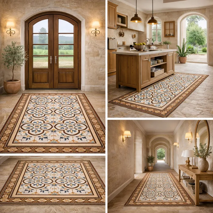 שטיח פי.וי.סי דגם ";טוסקנה"; - Toscana Tile Rug