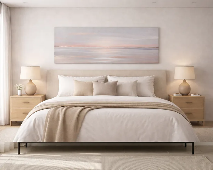 תמונת אבסטרקט בעיצוב מינימליסטי מודרני דגם ";Soft Horizon"; בעיצוב מינימליסטי יוקרתי