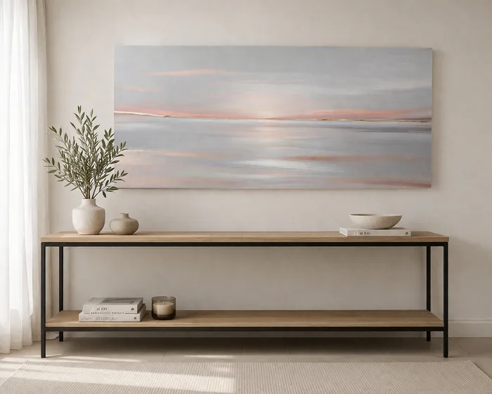 תמונת אבסטרקט בעיצוב מינימליסטי מודרני דגם ";Soft Horizon"; בעיצוב מינימליסטי יוקרתי