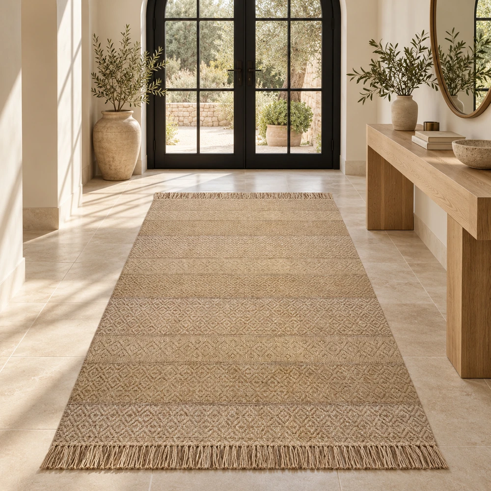 שטיח PVC דגם NATURAL – שטיח ויניל דמוי חבל טבעי