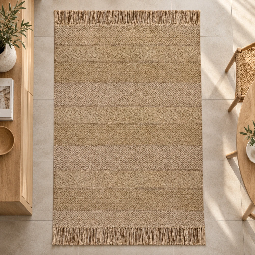 שטיח PVC דגם NATURAL – שטיח ויניל דמוי חבל טבעי