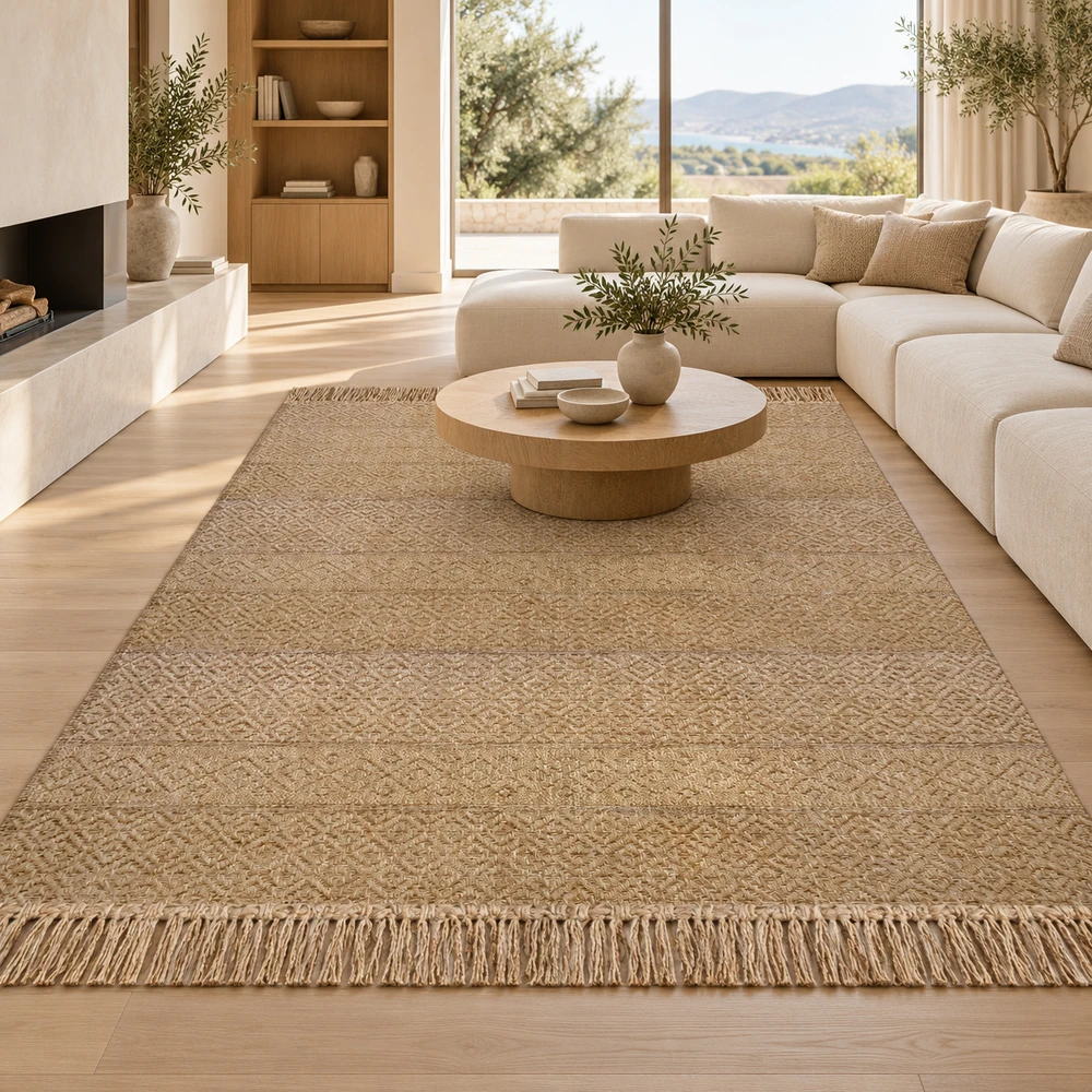 שטיח PVC דגם NATURAL – שטיח ויניל דמוי חבל טבעי