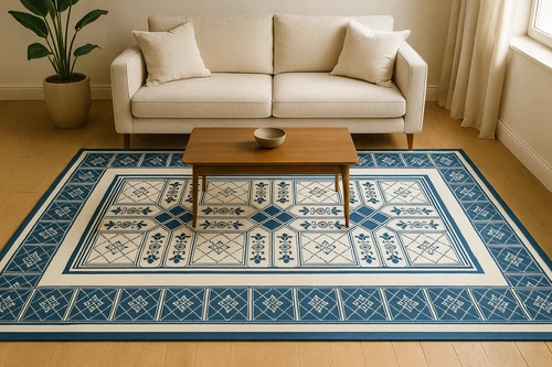 שטיח פי.וי.סי אריחים - דגם Victorian tiles- 4
