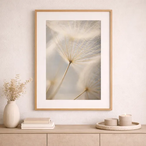 תמונה בוטנית של שן הארי דגם 01 | תמונה מינימליסטית לעיצוב במבחר חללים בבית ובמשרד