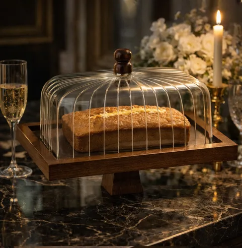 כלי הגשה מלבני יוקרתי לעוגת אינגליש