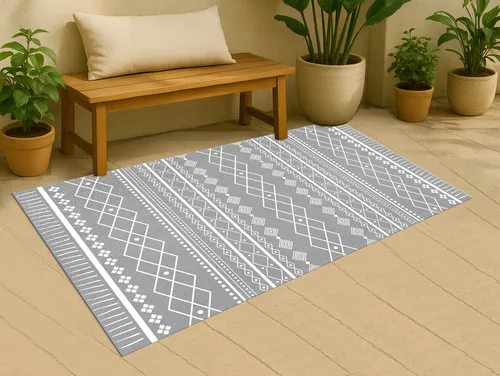 שטיח פי וי סי בצבע אפור - NORDIC 8