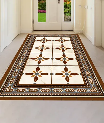 שטיח פי.וי.סי לבית ולמשרד - שטיח אריחים דגם "מרקש 1"