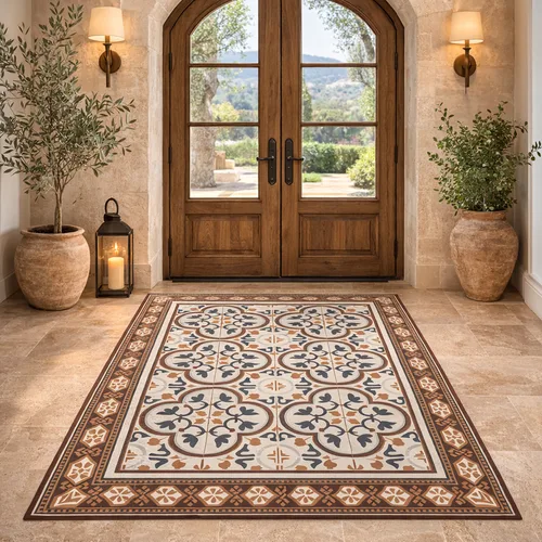 שטיח פי.וי.סי דגם "טוסקנה" 02 - Toscana Tile Rug
