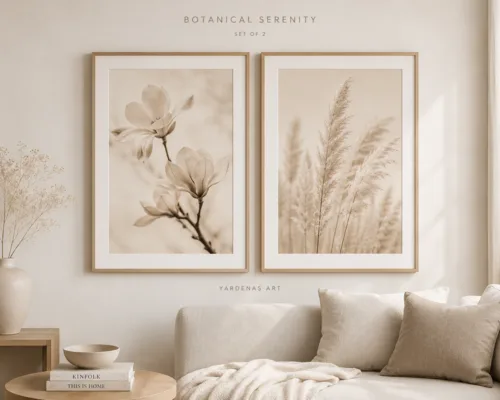 סט תמונות בוטניות - קולקציית Soft Botanical Collection - דגם 06