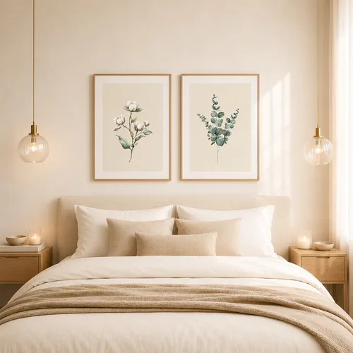 סט תמונות "כותנה ואקליפטוס" Cotton & Eucalyptus Collection