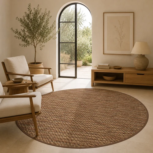 שטיח PVC עגול דמוי ראטן - RATTAN